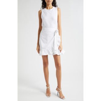 Cinq &agrave; Sept Mahlia Tie Belt Sheath Dress in White at Nordstrom Rack, Size X-Small