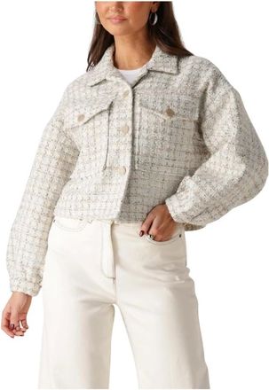 Nukus Nukus, Jassen, Dames, Grijs, L, Harmony Jacket in Gebroken wit