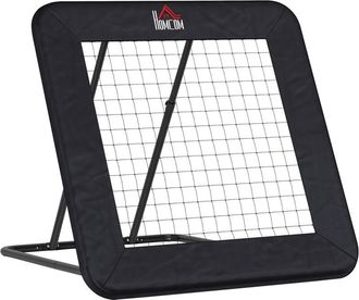 HOMCOM Red De Rebote Plegable Red De Objetivo De F&uacute;tbol Con 4 &Aacute;ngulos Ajustables Para Entrenamiento De F&uacute;tbol B&eacute;isbol Deportes 128x118x108-120 Cm - Homcom