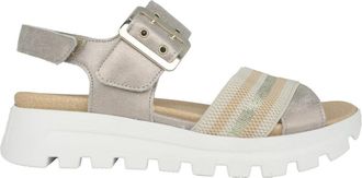 Waldl&auml;ufer Wijde pasvorm damessandaal - Zilver - Dames - Sandalen - Grijs - 37 1/2 EU - Schoenen