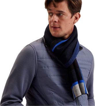 Ted Baker Kierans wintersjaal met streepjesmotief (Marine)