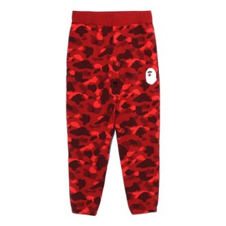 A Bathing Ape Color Camo Wide Fit Sweat Pants Red 1J30-152-011-RED