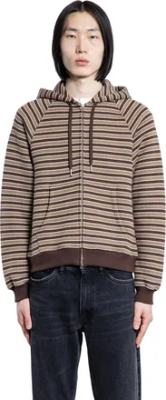 Stockholm Surfboard Club Striped Zip-Up Hoodie