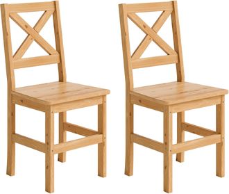 HOME AFFAIRE 4-Fussstuhl »Malmö« (Set) 2 Stk.Holzstuhl Kiefer Massivholz naturfarbig, 2er und 4er-Set