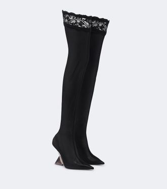 The Attico Botas mosqueteras Cheope de malla con encaje