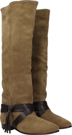 Isabel Marant Suede Over-The-Knee Boot - Brown