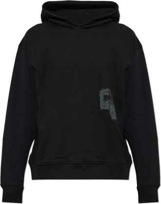 Palm Angels Katoenen sweatshirt met print - Heren - Sweatshirts & Hoodies - Zwart - Maat: L Katoen