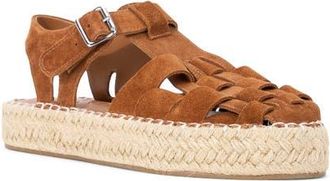 Staud Hemingway Fisherman Espadrille Sandal in Tabac at Nordstrom, Size 35