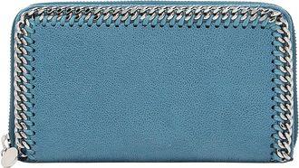 Stella McCartney Stella Mccartney Blue Faux Leather Falabella Zip Around Wallet (Authentic Pre- Loved)