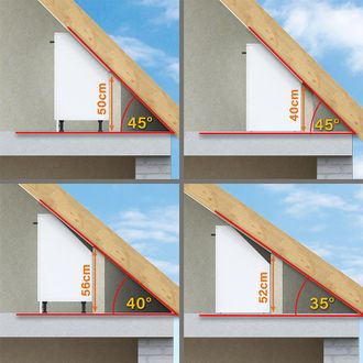 Vicco Armadio Per Tetti Inclinati Rion, Antracite/bianco Lucido, Set Di 5, Vicco