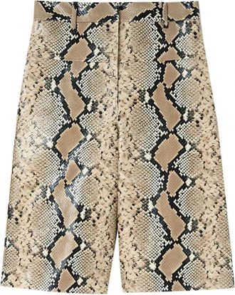Jil Sander Lange Shorts - Dames - Korte Broeken - Beige - XS - Leer - Korte Broeken