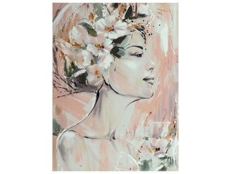 Schubiger M&ouml;bel Bild Dame mit Blumenschmuck