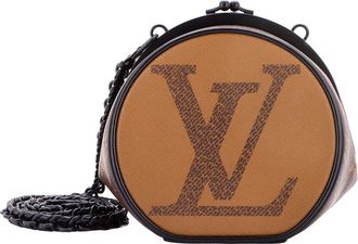 Louis Vuitton Brown Reverse Monogram Giant Boursicot Boite Chapeau (Authentic Pre-Loved)