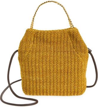 Veronica Beard Small Woven Slouch Bag in Gold at Nordstrom