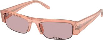 Miu Miu MUB07SF Asian Fit 20I60V Womens Sunglasses Pink Size 54
