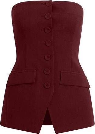 Favorite Daughter Womens Dream Phoebe Bustier Top In Vino