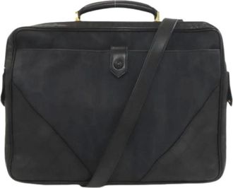 Chanel Pre-owned Handbags, male, Black, Size: ONE SIZE Pre-owned Canvas Briefcase