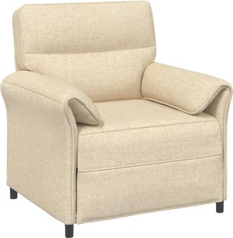 vidaXL Sof&aacute; De Una Plaza Crema 88 X 83 X 95 Cm Tela Vidaxl