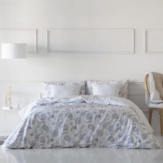 EL CABALLO Funda nórdica reversible 100% algodón gris 260x240 cm