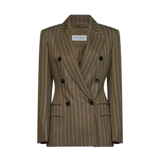 Max Mara Dames, Jassen, Groen, Maat: M Wol