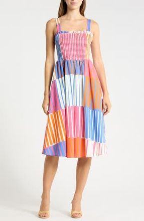 Hutch Tristan Colorblock Stripe Cotton Sundress in Multi Playful Stripes at Nordstrom Rack, Size X-Small