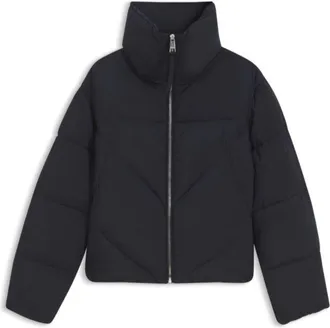 BOSS Zippered puffer jacket in lustrous fabric
