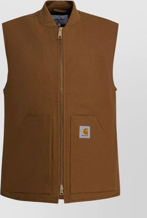 Carhartt Work in Progress sleeveless jacket with ribbed collar and pockets