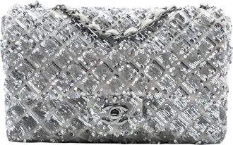 Chanel Pre-owned Embellished Flap Bag - Dames - Vintage Schoudertas - Grijs - ONE Size - Vintage