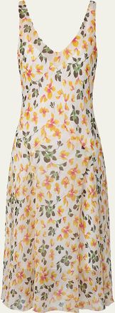 Diane Von F&uuml;rstenberg Jules Shimmer Floral-Print Midi Dress