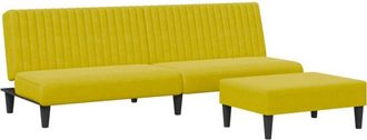 vidaXL Juego De Sof&aacute;s 2 Piezas Terciopelo Amarillo Vidaxl