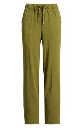 Anne Klein Tie Waist Crop Pants in Bay Leaf at Nordstrom, Size X-Small P