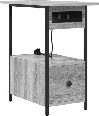 vidaXL Vidaxl - Bedside Cabinet Grey sonoma 60 x 30 x 61 cm Engineered wood