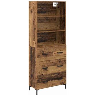 vidaXL Aparador Alto Con Caj&oacute;n Madera Vieja 69,5 X 34 X 180 Cm Vidaxl