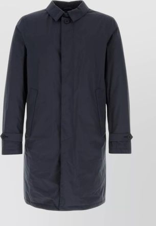 Herno nylon trench coat with back vent and pockets