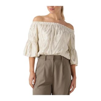 Bruuns Bazaar Overhemden, Dames, Beige, XL, Linnen, Carlis Blouse