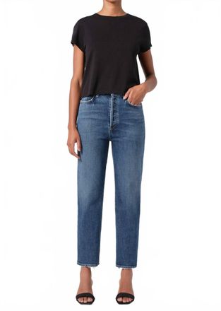 A Gold E Pinch Waist Crop Jeans In Solace