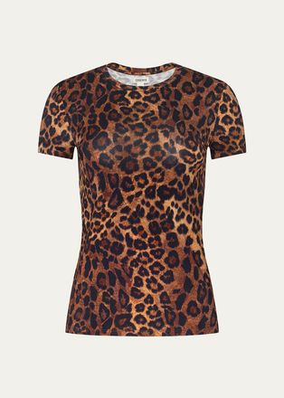 L'agence Ressi Leopard-Print T-Shirt