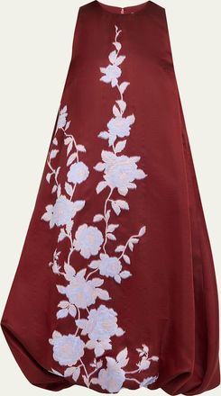 Lela Rose Rose Fil Coupe Sleeveless Midi Bubble Dress