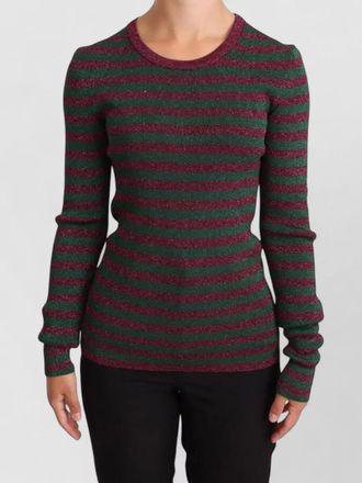 Dolce & Gabbana striped slim-fit crew-neck sweater