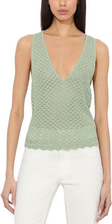 Alice & Olivia Alice + Olivia Annalise Linen-Blend Tank