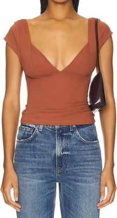 Free People Duo Corset Cami In Chocolate Malt
