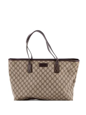 Gucci Plus GG Coated Canvas with Leather Medium tote bag - Marrone