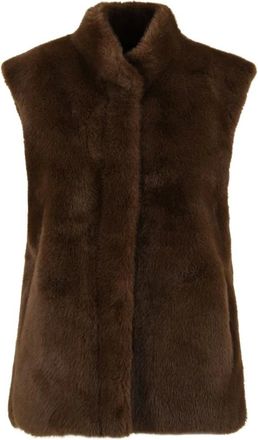 Lou Andr&eacute;a Chaleco de Pelo Sint&eacute;tico - Jackets - Mujer - Marr&oacute;n - XS