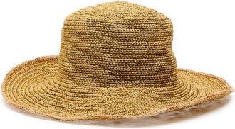 Sensi Studio Metallic Mouldable Straw hat - Beige - S