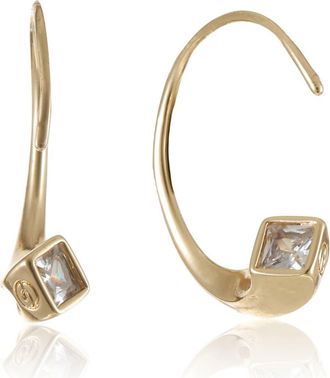 Ettika Twisted Cubic Zirconia Hoop Earrings in Gold at Nordstrom Rack