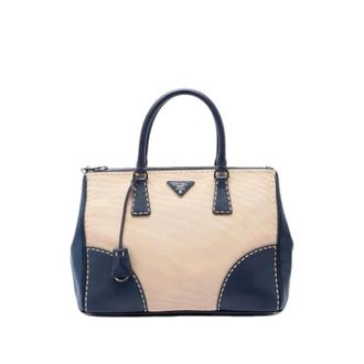 Prada Pre-owned Vintage Satchel - Dames - Vintage Handtas - Beige - ONE Size - Leer - Vintage