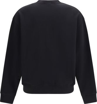 Palm Angels Mens Neck Logo Sweatshirt Black Red Cotton; Elastane Sweatshirts Sweater