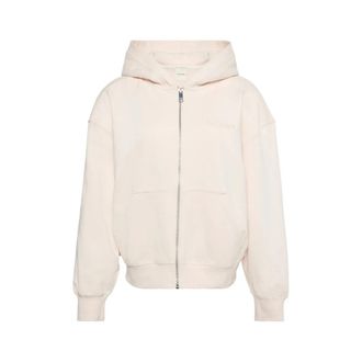 Calvin Klein Sweatshirt met ritssluiting - Dames - Vesten met rits - Beige - XS - Hoodies & sweatvesten