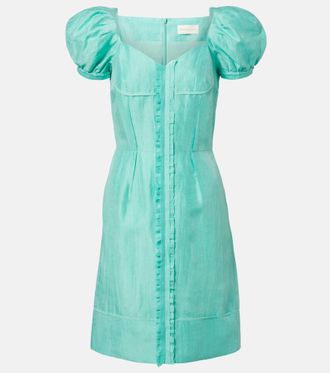 Shushu/Tong Linen-blend midi dress