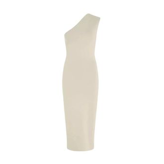 Gauge81 Arriba Midi Jurk - Dames - Feestkleedjes - Beige - L - Rayon - Kleedjes